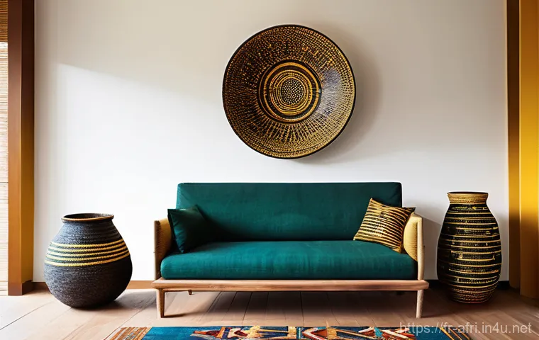 중앙아프리카 공화국 유명 예술가 - **Prompt 1: "Vibrant Central African Contemplation"**
    "A vibrant, semi-abstract painting in the ...